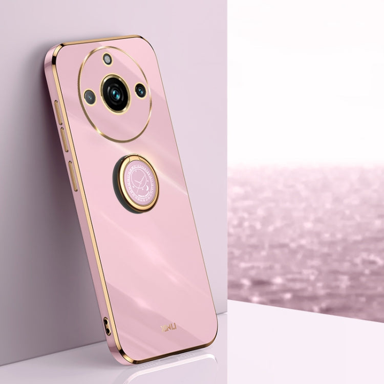 XINLI Straight Edge 6D Electroplate TPU Phone Case with Ring Holder, For Realme 13 Pro Global, For Realme 11 5G, For Realme C53 2023
