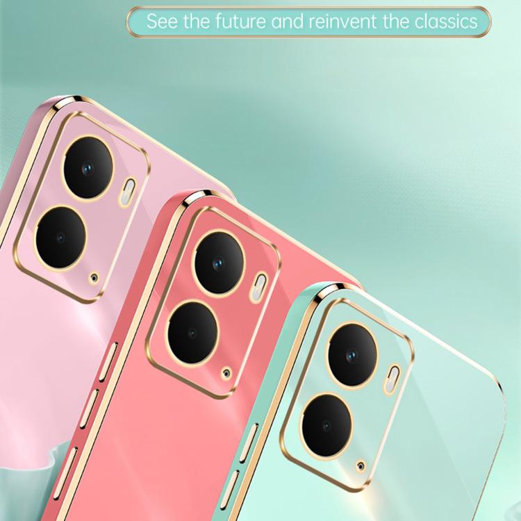 XINLI Straight Edge 6D Electroplate TPU Phone Case with Ring Holder, For Realme Neo7X, For Realme Neo7 SE, For Realme14 Pro+