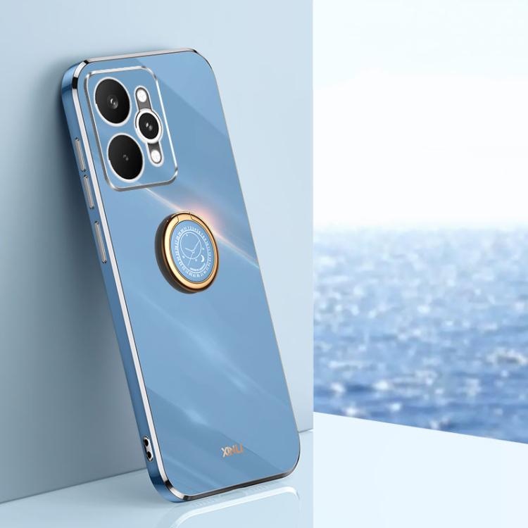 XINLI Straight Edge 6D Electroplate TPU Phone Case with Ring Holder, For Realme GT 8 Pro 5G, For Realme 15 5G Global, For Realme 14 5G Global