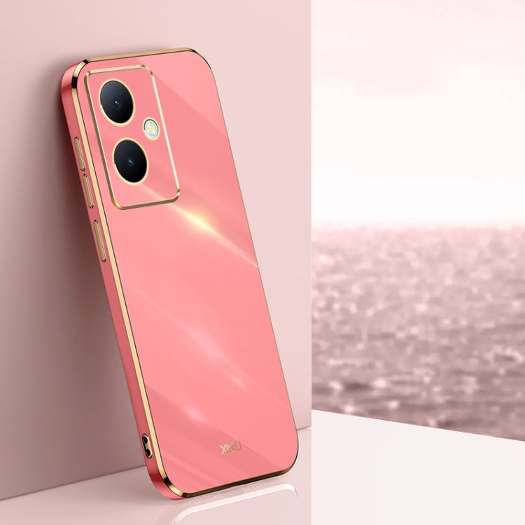 For vivo Y78+ XINLI Straight Edge 6D Electroplate TPU Phone Case(Hawthorn Red)