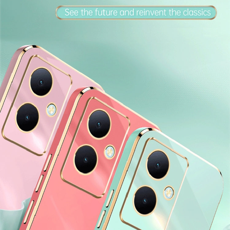 For vivo Y78+ XINLI Straight Edge 6D Electroplate TPU Phone Case(Hawthorn Red)