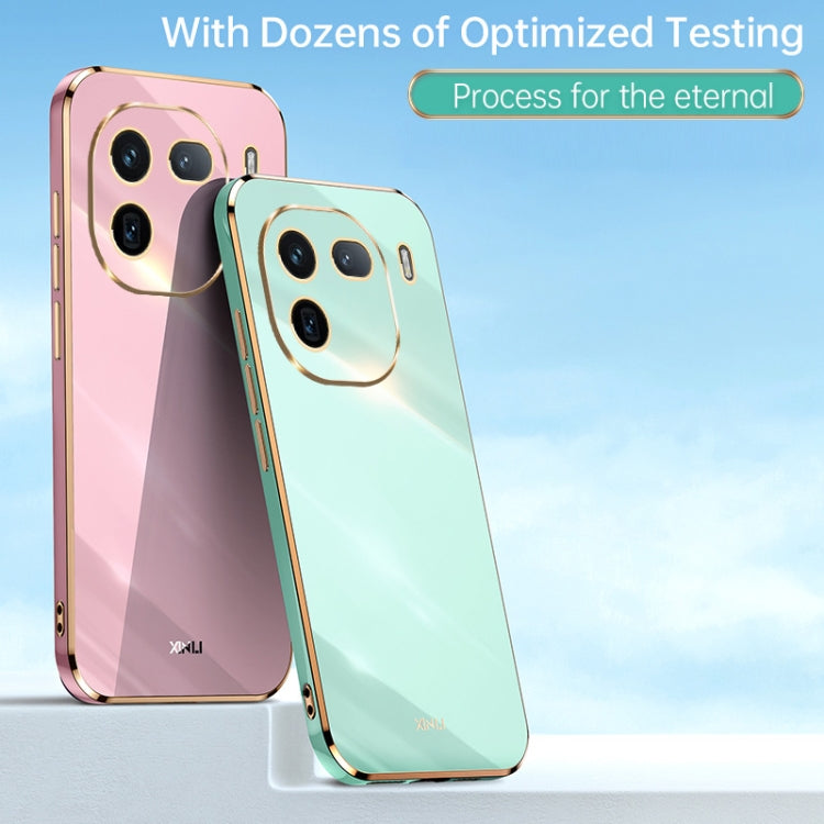 For vivo iQOO 12 5G XINLI Straight Edge 6D Electroplate TPU Phone Case(Celestial Blue)