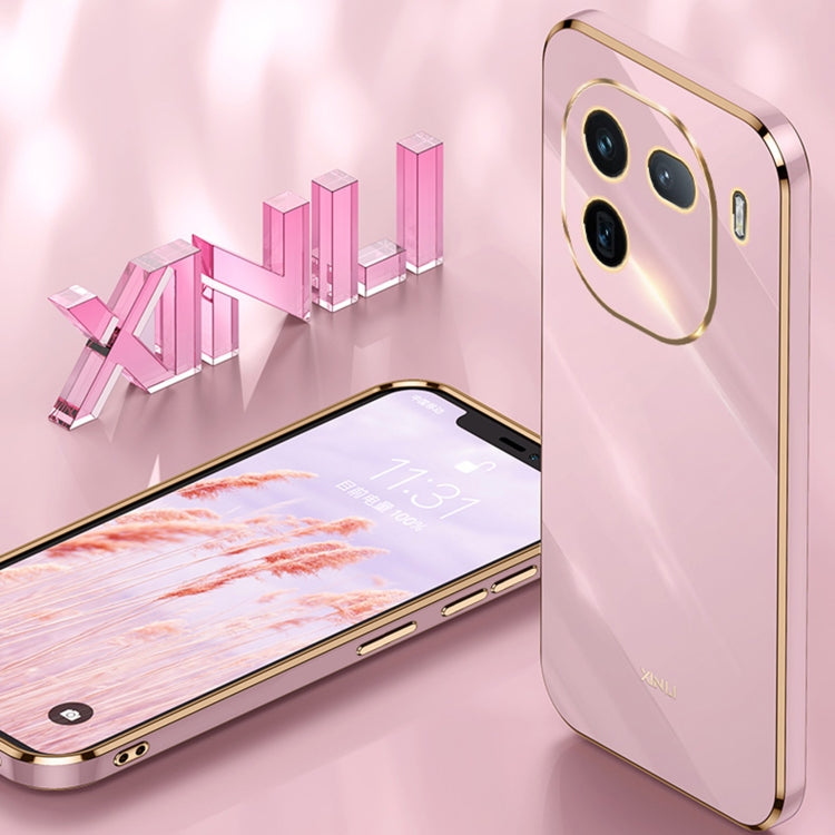 For vivo iQOO 12 5G XINLI Straight Edge 6D Electroplate TPU Phone Case(Celestial Blue)