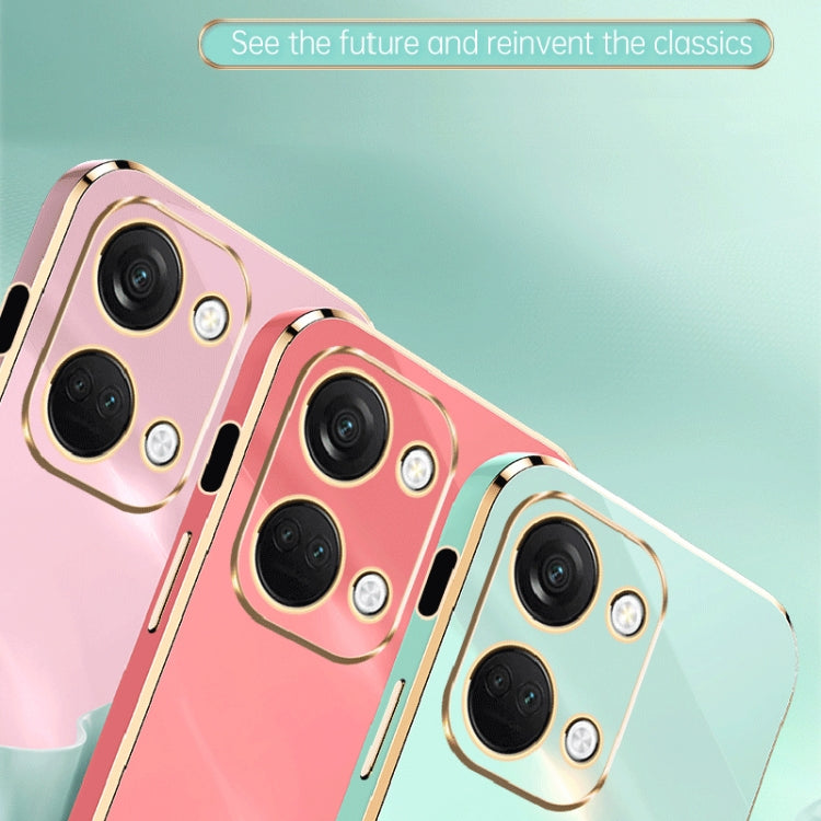 For OnePlus Ace 2V XINLI Straight Edge 6D Electroplate TPU Phone Case(White)