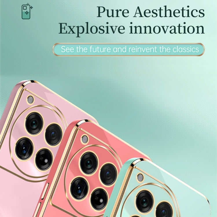 For OnePlus 12 XINLI Straight Edge 6D Electroplate TPU Phone Case(Cherry Purple)