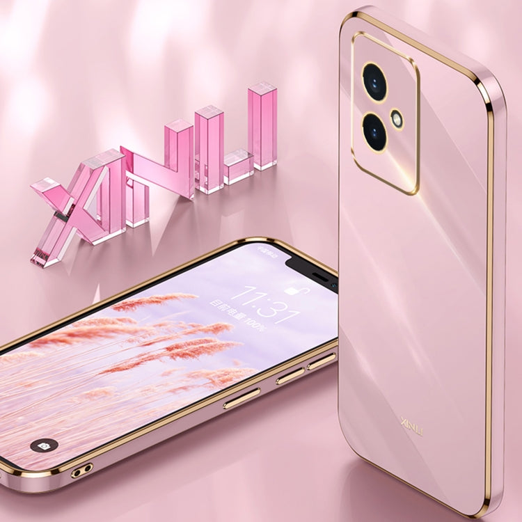 For Honor 100 XINLI Straight Edge 6D Electroplate TPU Phone Case(Hawthorn Red)