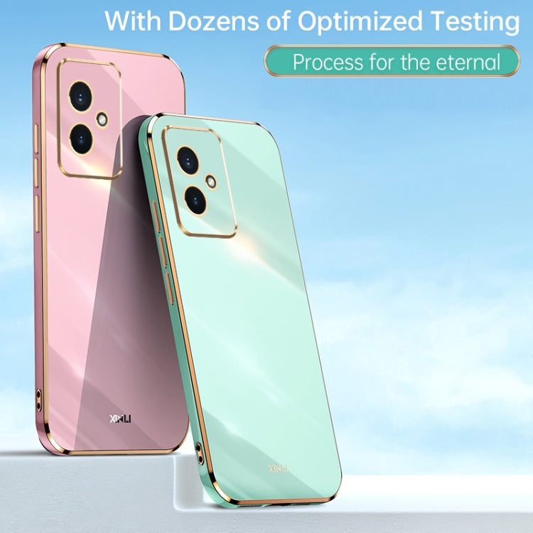 For Honor 100 XINLI Straight Edge 6D Electroplate TPU Phone Case(Pink)