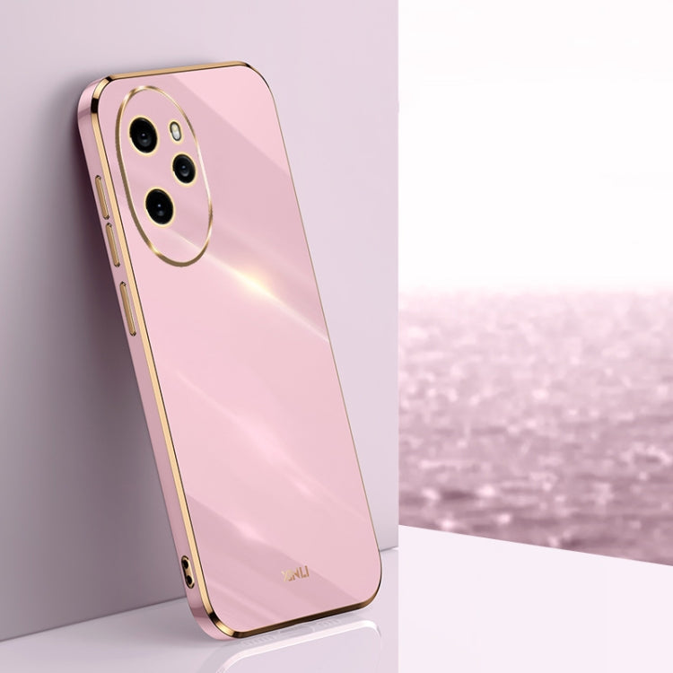 For Honor 100 Pro XINLI Straight Edge 6D Electroplate TPU Phone Case(Cherry Purple)