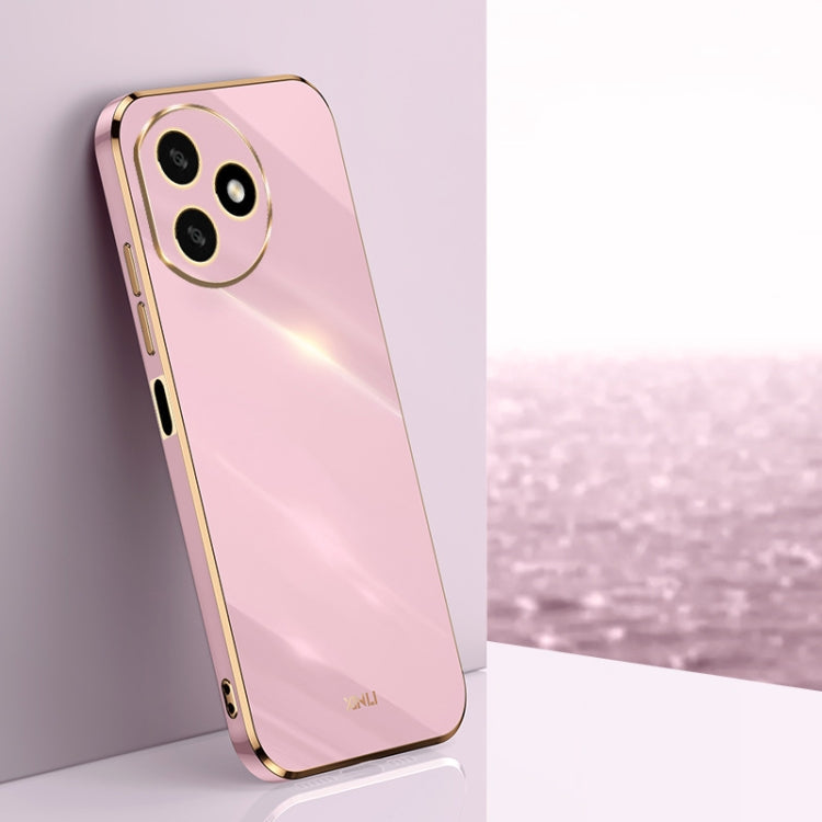 For Honor X50i+ 5G XINLI Straight Edge 6D Electroplate TPU Phone Case(Cherry Purple)