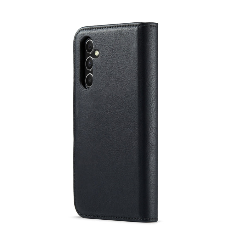 For Samsung Galaxy A34 5G DG.MING Crazy Horse Texture Detachable Magnetic Leather Case(Black)