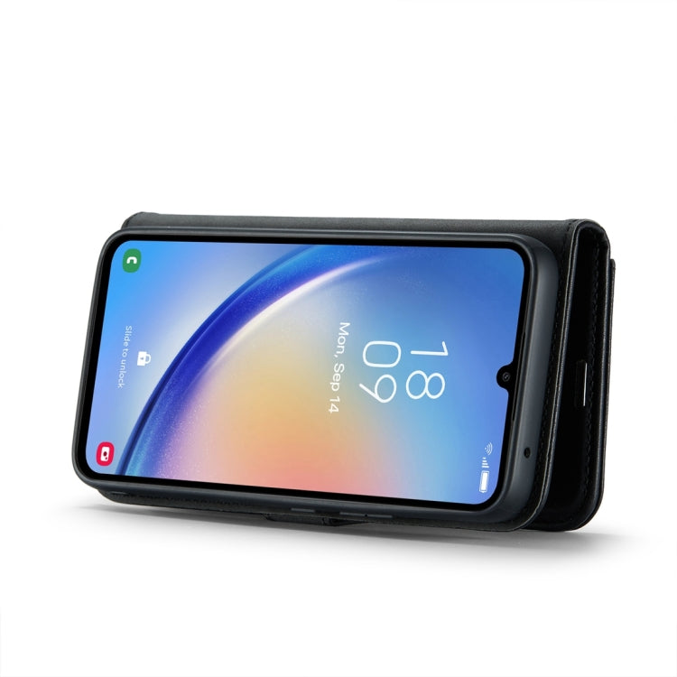 For Samsung Galaxy A34 5G DG.MING Crazy Horse Texture Detachable Magnetic Leather Case(Black)