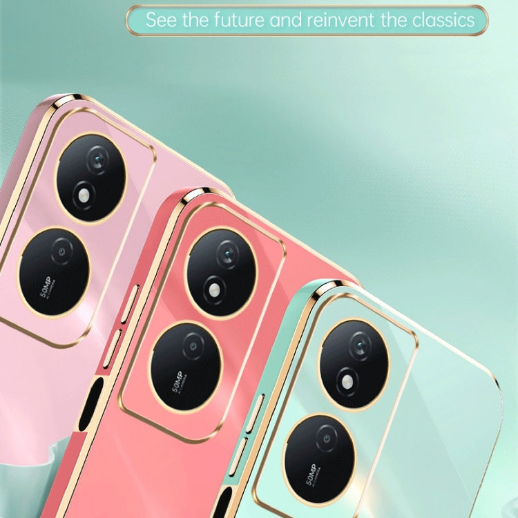 For Honor Play 50 Plus 5G XINLI Straight Edge 6D Electroplate TPU Phone Case with Ring Holder(Celestial Blue)