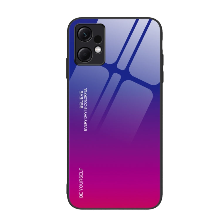 Gradient Color Glass Phone Case, For Xiaomi Poco F6, For Xiaomi Poco F6 Pro, For Xiaomi Redmi Note 12 4G Global