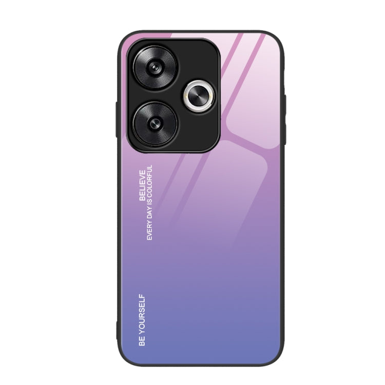 Gradient Color Glass Phone Case, For Xiaomi Poco F6, For Xiaomi Poco F6 Pro, For Xiaomi Redmi Note 12 4G Global