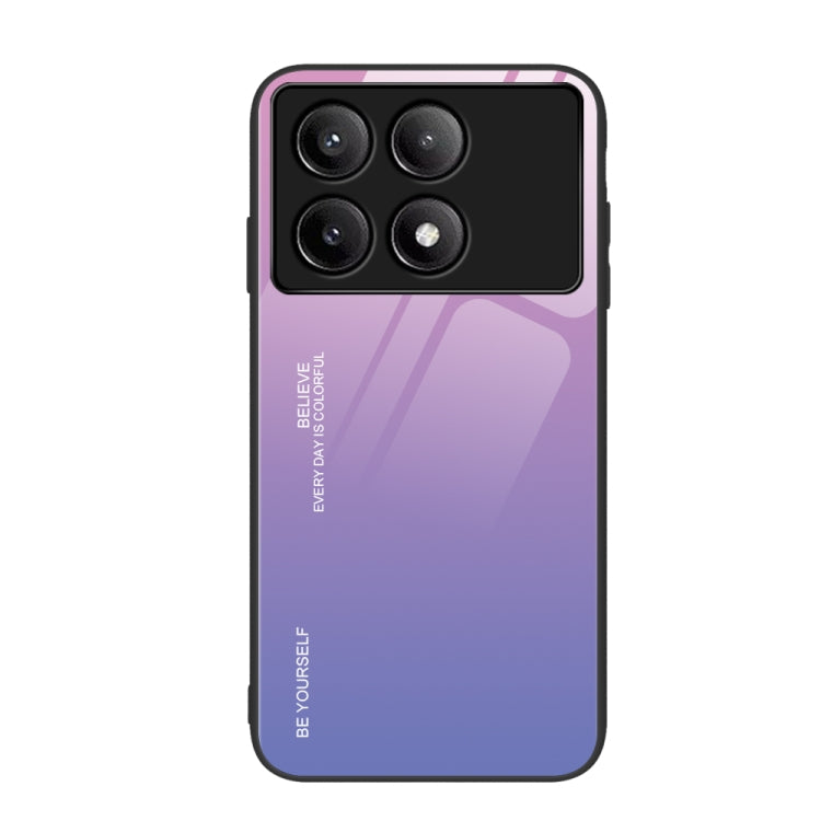 Gradient Color Glass Phone Case, For Xiaomi Poco F6, For Xiaomi Poco F6 Pro, For Xiaomi Redmi Note 12 4G Global