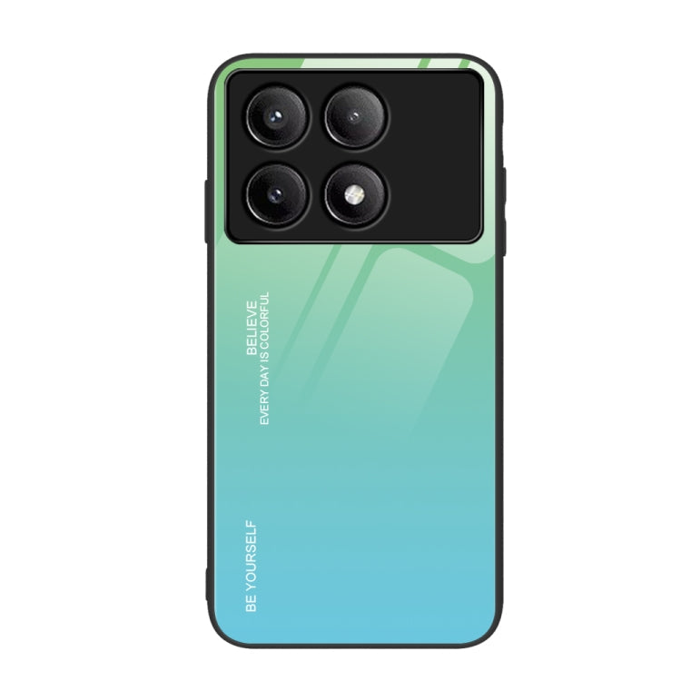 Gradient Color Glass Phone Case, For Xiaomi Poco F6, For Xiaomi Poco F6 Pro, For Xiaomi Redmi Note 12 4G Global