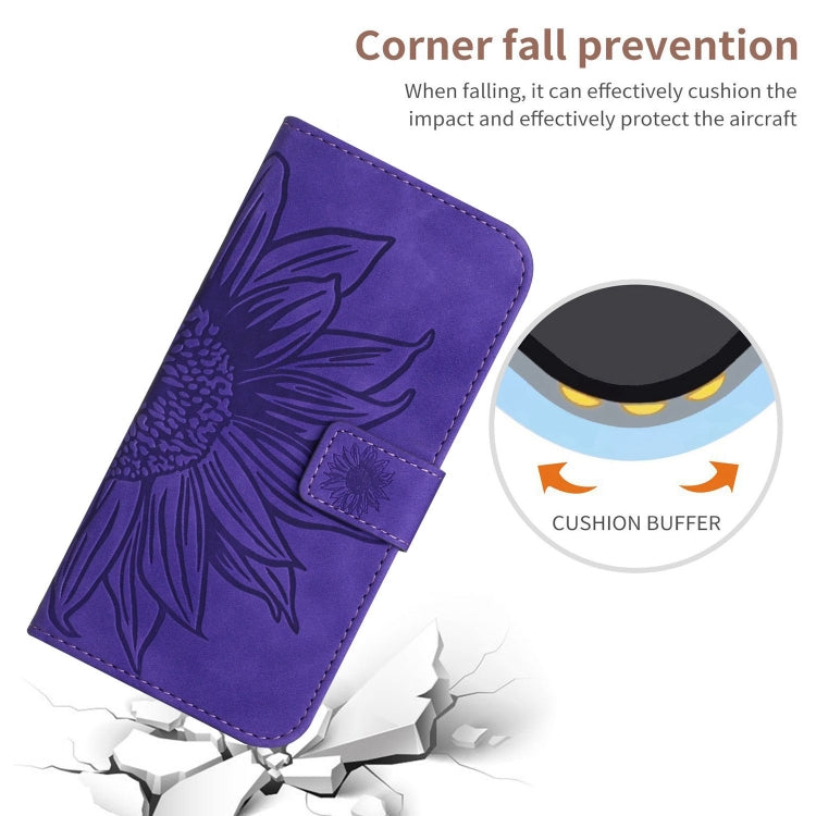 Skin Feel Sun Flower Embossed Flip Leather Phone Case with Lanyard, For Xiaomi 14 Ultra, For Xiaomi 14 Pro