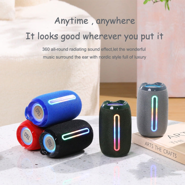 T&G TG653 TWS LED Mini Portable Wireless Stereo Sound Outdoor Speaker(Blue)