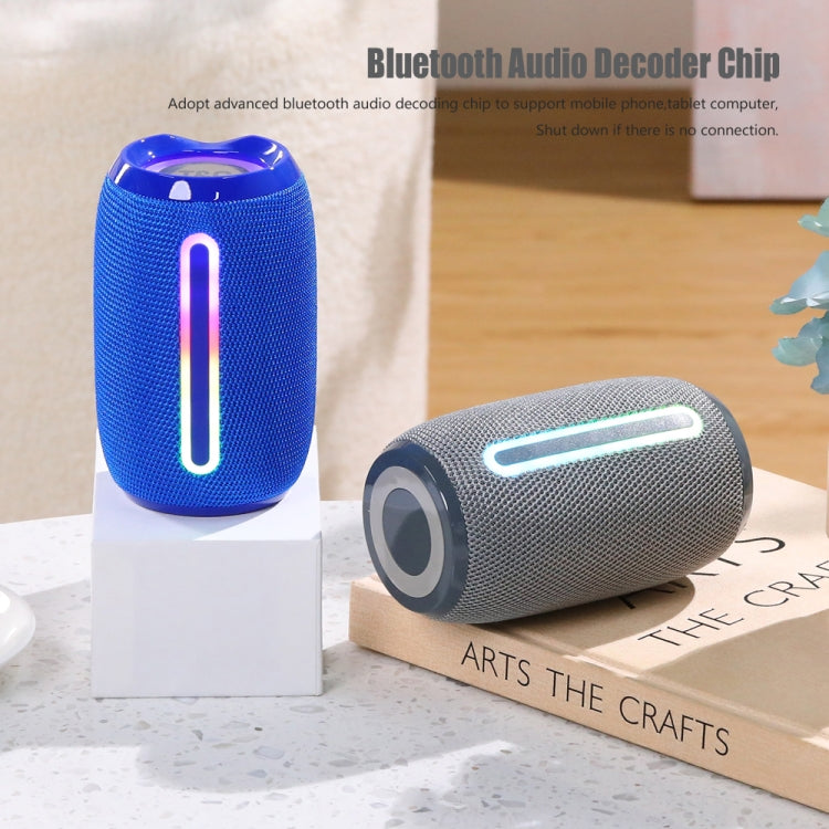 T&G TG653 TWS LED Mini Portable Wireless Stereo Sound Outdoor Speaker(Blue)
