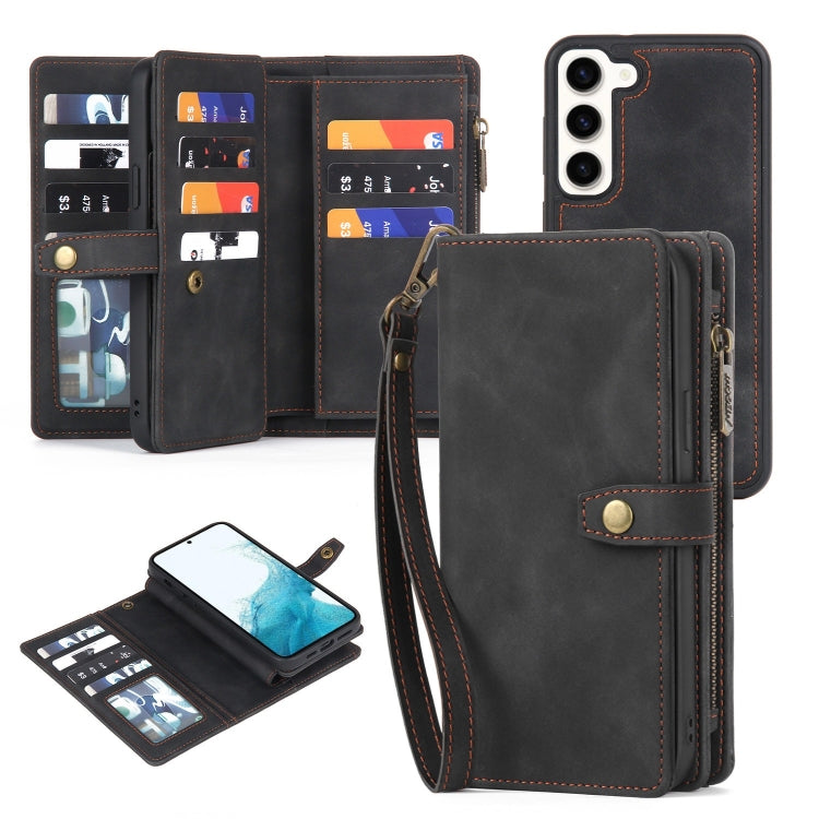 Zipper Wallet Magnetic Detachable Leather Phone Case, For Samsung Galaxy A52 4G/5G, For Samsung Galaxy A53 5G, For Samsung Galaxy A54 5G, For Samsung Galaxy A70, For Samsung Galaxy A71 4G, For Samsung Galaxy A71 5G, For Samsung Galaxy A72 4G/5G        ...