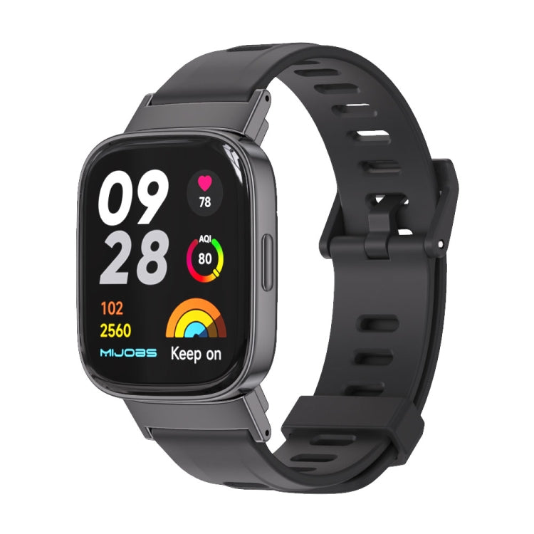 Mijobs Flat Hole Breathable TPU Watch Band, For Redmi Watch 3