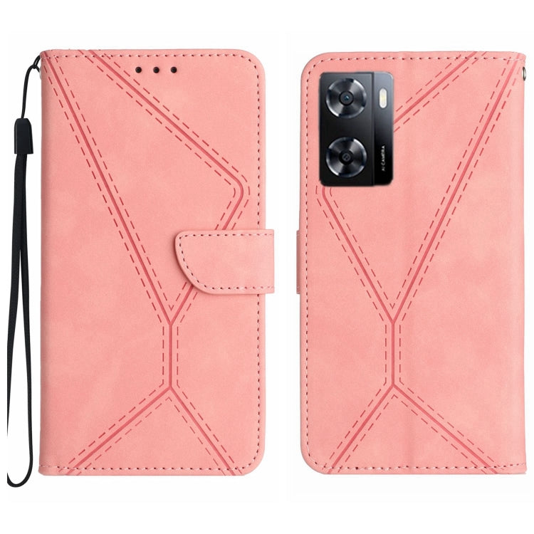 Stitching Embossed Leather Phone Case, For OPPO A57 4G / A77 4G, For OPPO A78 5G, For OPPO Reno7 A JP, For OPPO Reno8 4G / Reno7 4G