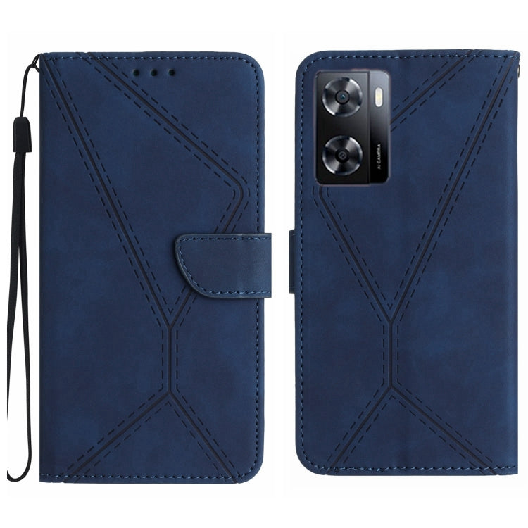 Stitching Embossed Leather Phone Case, For OPPO A57 4G / A77 4G, For OPPO A78 5G, For OPPO Reno7 A JP, For OPPO Reno8 4G / Reno7 4G