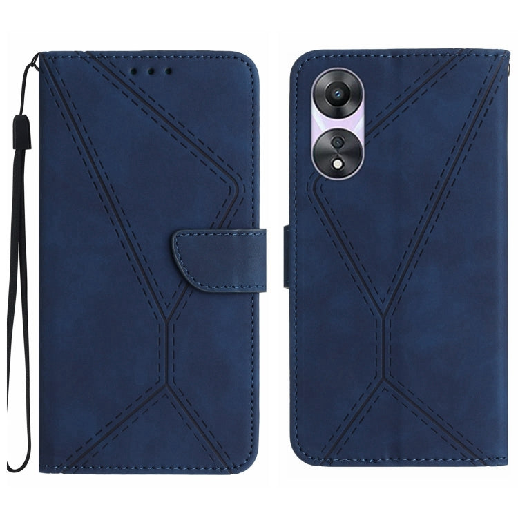 Stitching Embossed Leather Phone Case, For OPPO A57 4G / A77 4G, For OPPO A78 5G, For OPPO Reno7 A JP, For OPPO Reno8 4G / Reno7 4G