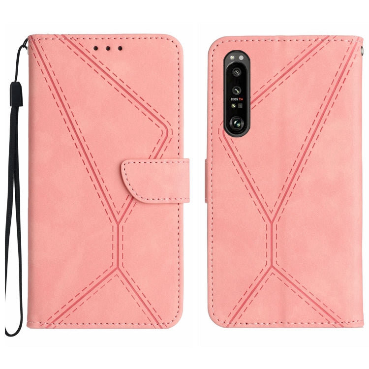 Stitching Embossed Leather Phone Case, For Sony Xperia 5 IV, For Sony Xperia 5 V, For Sony Xperia 10 III, For Sony Xperia 10 IV