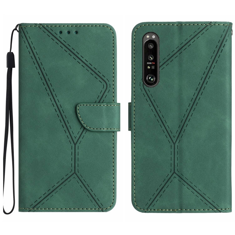 Stitching Embossed Leather Phone Case, For Sony Xperia 5 IV, For Sony Xperia 5 V, For Sony Xperia 10 III, For Sony Xperia 10 IV