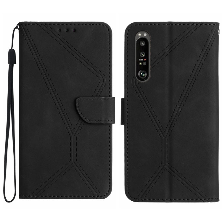 Stitching Embossed Leather Phone Case, For Sony Xperia 5 IV, For Sony Xperia 5 V, For Sony Xperia 10 III, For Sony Xperia 10 IV
