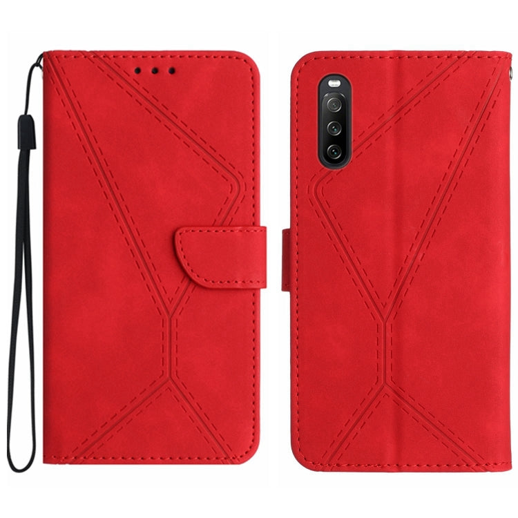 Stitching Embossed Leather Phone Case, For Sony Xperia 5 IV, For Sony Xperia 5 V, For Sony Xperia 10 III, For Sony Xperia 10 IV