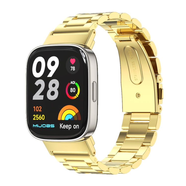 Mijobs Three-Bead Metal Stainless Steel Watch Band, For Redmi Watch 3