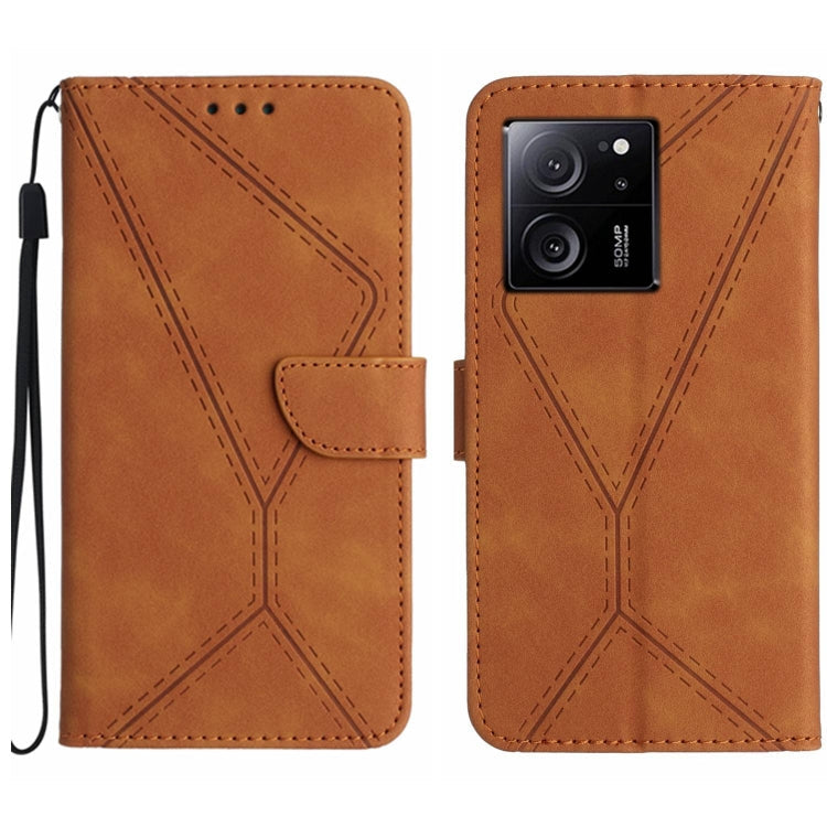 Stitching Embossed Leather Phone Case, For Xiaomi Redmi 12 5G, For Xiaomi 13T / 13T Pro, For Xiaomi Redmi 12 4G Global, For Xiaomi POCO F5 5G