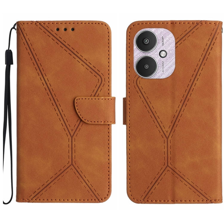 Stitching Embossed Leather Phone Case, For Xiaomi Redmi 13 4G Global / 5G Global, For Xiaomi Redmi A3, For Xiaomi Redmi Note 13 4G Global, For Xiaomi Redmi 13C 5G