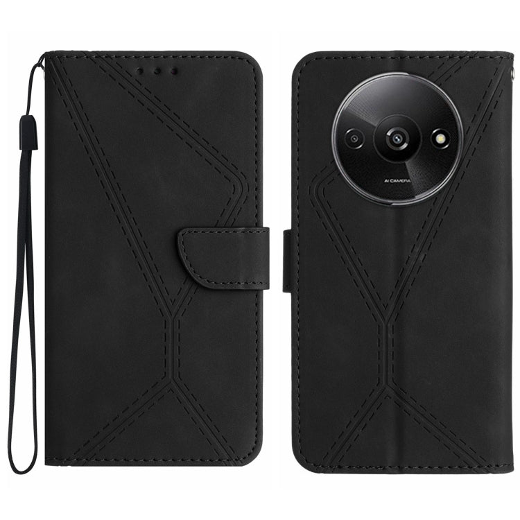 Stitching Embossed Leather Phone Case, For Xiaomi Redmi 13 4G Global / 5G Global, For Xiaomi Redmi A3, For Xiaomi Redmi Note 13 4G Global, For Xiaomi Redmi 13C 5G