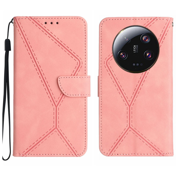 Stitching Embossed Leather Phone Case, For Xiaomi 14 Ultra, For Xiaomi 14 Pro, For Xiaomi 14, For Xiaomi Redmi 13C 4G