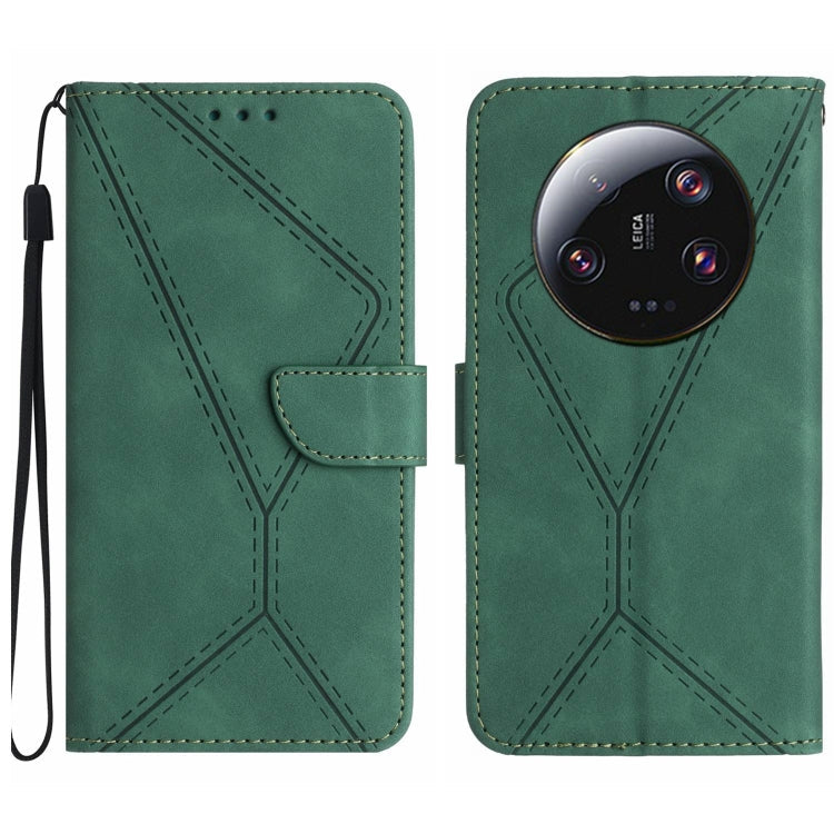 Stitching Embossed Leather Phone Case, For Xiaomi 14 Ultra, For Xiaomi 14 Pro, For Xiaomi 14, For Xiaomi Redmi 13C 4G
