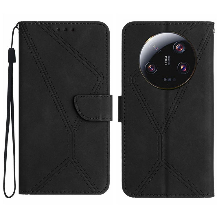 Stitching Embossed Leather Phone Case, For Xiaomi 14 Ultra, For Xiaomi 14 Pro, For Xiaomi 14, For Xiaomi Redmi 13C 4G