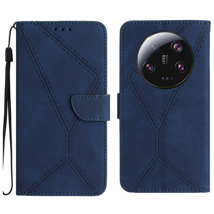 Stitching Embossed Leather Phone Case, For Xiaomi 14 Ultra, For Xiaomi 14 Pro, For Xiaomi 14, For Xiaomi Redmi 13C 4G