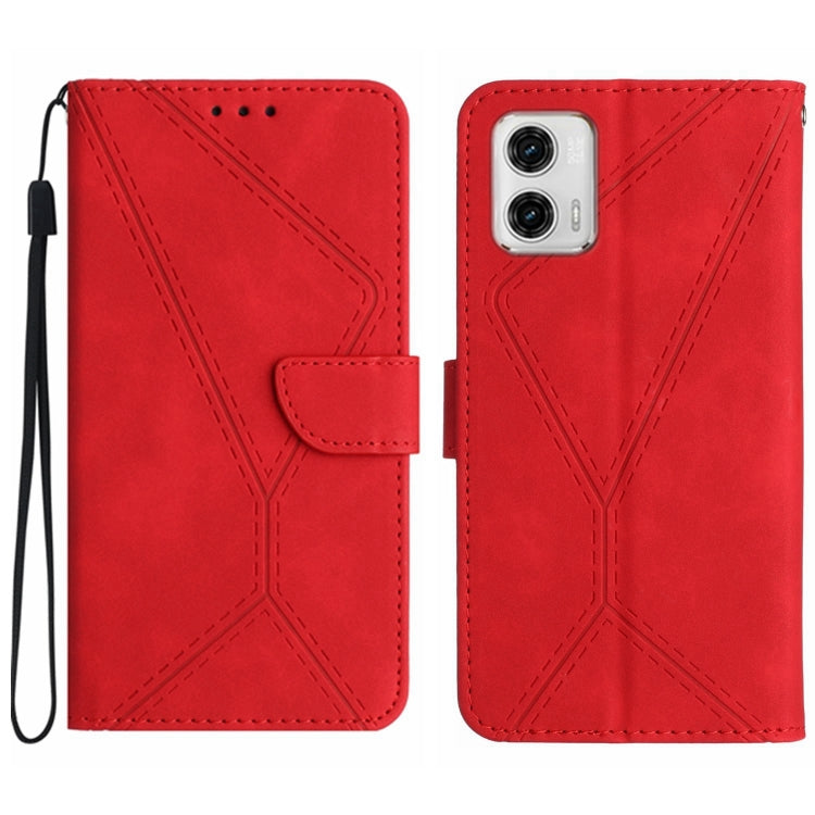 Stitching Embossed Leather Phone Case, For Motorola Edge 40 Pro 5G, For Moto G53 5G / G23 / G13 4G, For Motorola Moto E13 4G, For Motorola Moto G73 5G