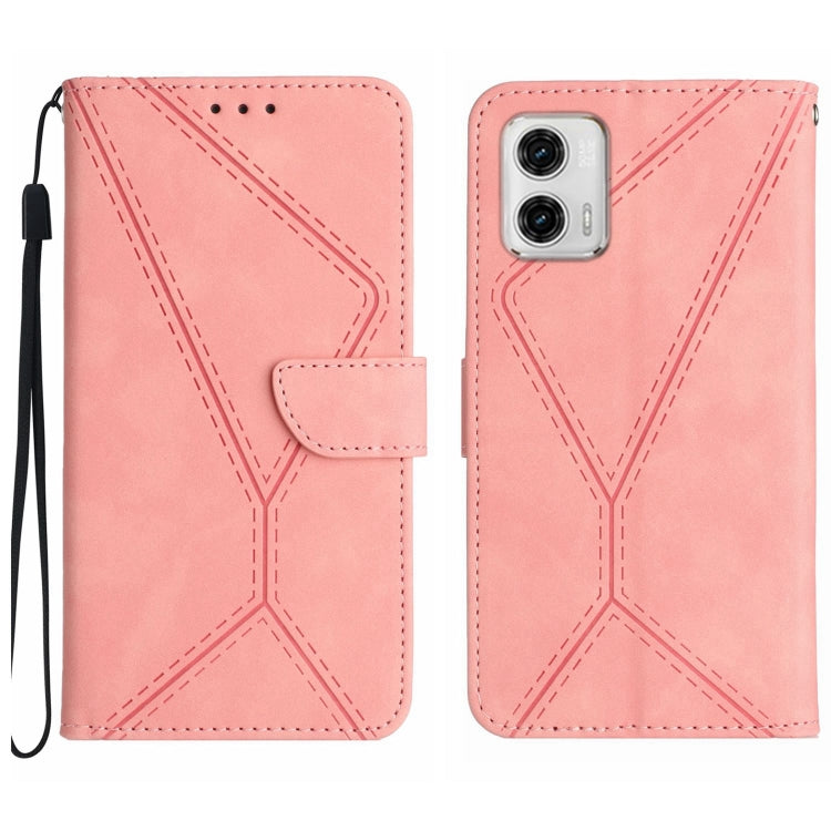 Stitching Embossed Leather Phone Case, For Motorola Edge 40 Pro 5G, For Moto G53 5G / G23 / G13 4G, For Motorola Moto E13 4G, For Motorola Moto G73 5G