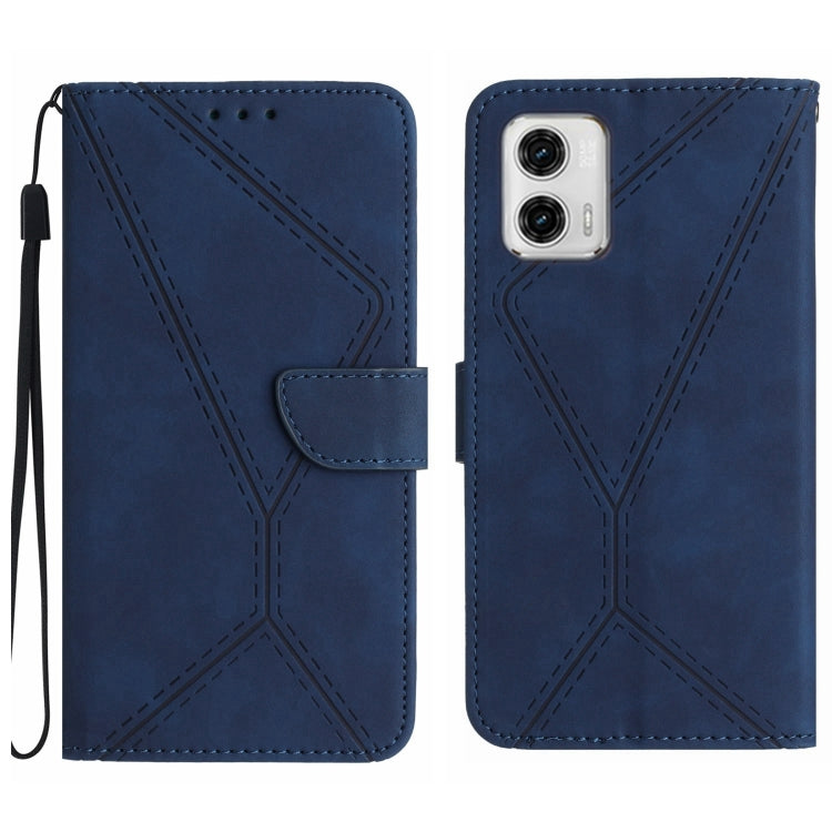 Stitching Embossed Leather Phone Case, For Motorola Edge 40 Pro 5G, For Moto G53 5G / G23 / G13 4G, For Motorola Moto E13 4G, For Motorola Moto G73 5G