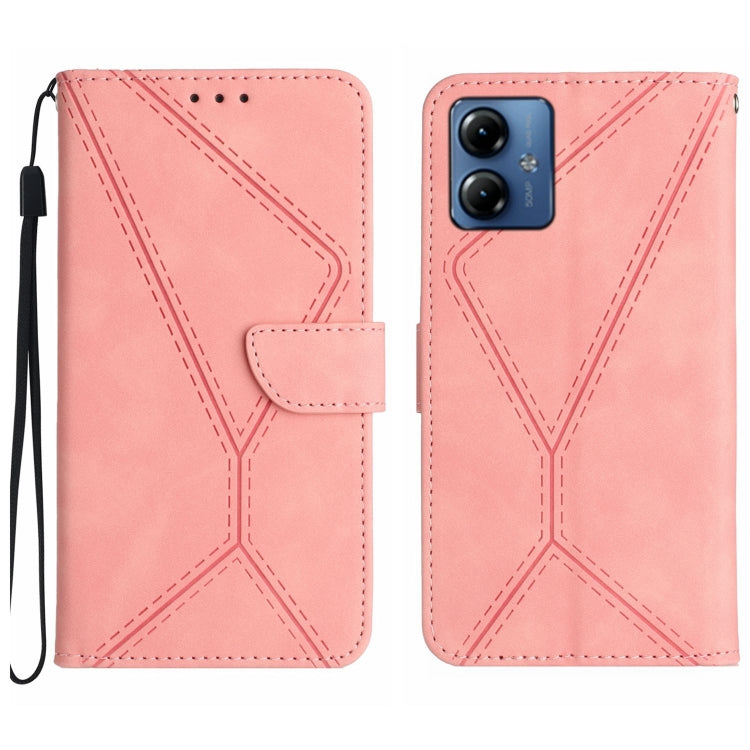 Stitching Embossed Leather Phone Case, For Motorola Moto G14, For Motorola Edge 40, For Motorola Moto G Power 2023, For Motorola Moto G Stylus 5G 2023