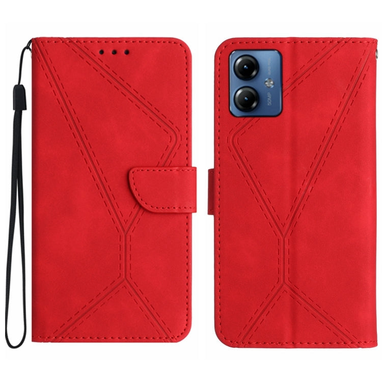 Stitching Embossed Leather Phone Case, For Motorola Moto G Power 5G 2024, For Motorola Moto G84, For Motorola Moto G54, For Motorola Edge 40 Neo