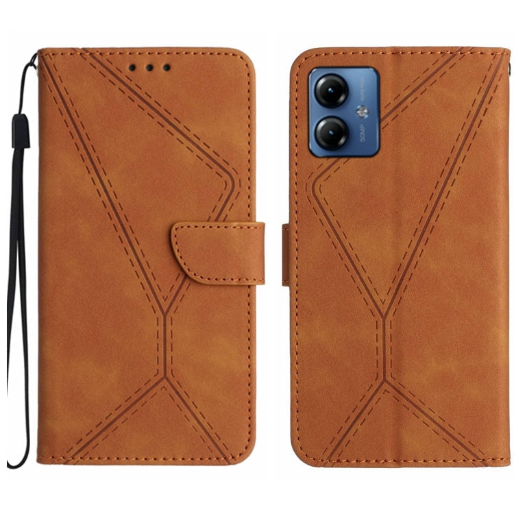 Stitching Embossed Leather Phone Case, For Motorola Moto G Power 5G 2024, For Motorola Moto G84, For Motorola Moto G54, For Motorola Edge 40 Neo