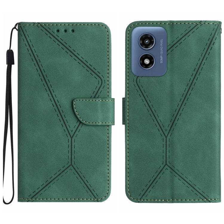 Stitching Embossed Leather Phone Case, For Motorola Moto G04 / G24, For Motorola Moto G34 5G, For Motorola Moto G Play 4G 2024, For Motorola Moto G Play 5G 2024