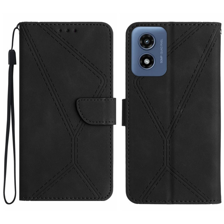Stitching Embossed Leather Phone Case, For Motorola Moto G04 / G24, For Motorola Moto G34 5G, For Motorola Moto G Play 4G 2024, For Motorola Moto G Play 5G 2024