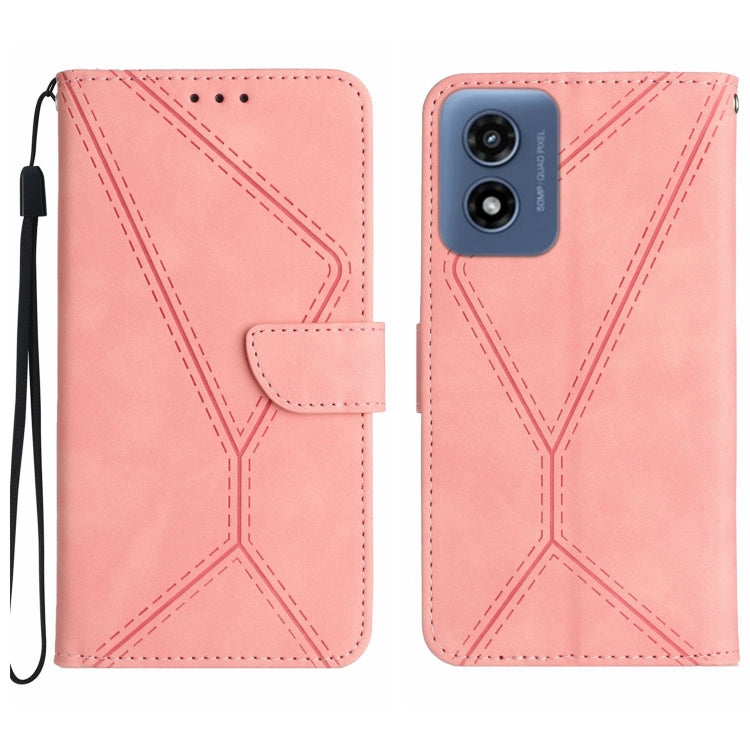 Stitching Embossed Leather Phone Case, For Motorola Moto G04 / G24, For Motorola Moto G34 5G, For Motorola Moto G Play 4G 2024, For Motorola Moto G Play 5G 2024