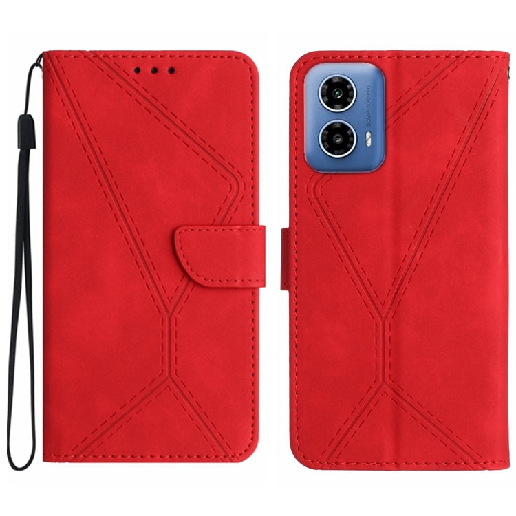 Stitching Embossed Leather Phone Case, For Motorola Moto E14, For Motorola Moto G85 5G, For Motorola Edge 5G 2024, For Motorola Moto G Stylus 5G 2024
